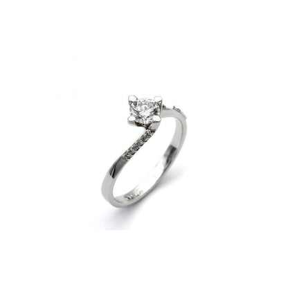 Anello Solitario con Diamanti CT 0.38 Modello Valentino