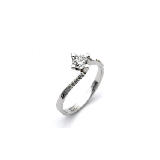 Anello Solitario con Diamanti CT 0.38 Modello Valentino