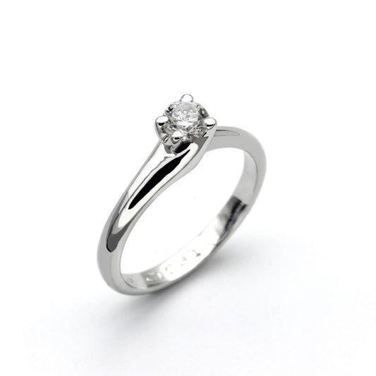 Anello Solitario con Diamante CT 0.31 VVS1 E
