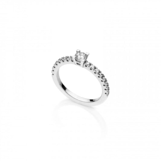 Anello solitario in argento UNOAERRE 6025