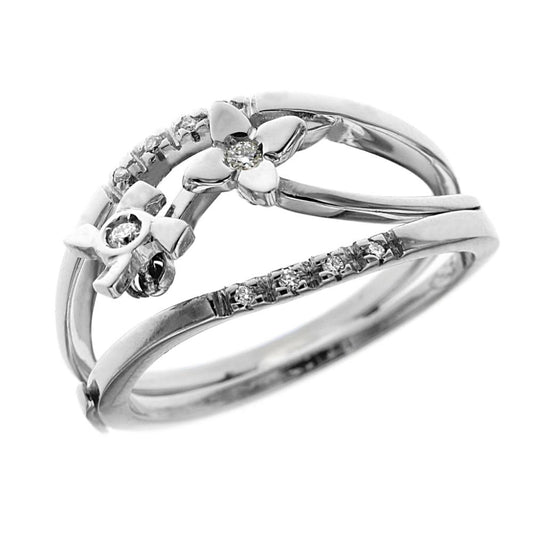 Anello Stilizzato con Diamanti CT 0.09