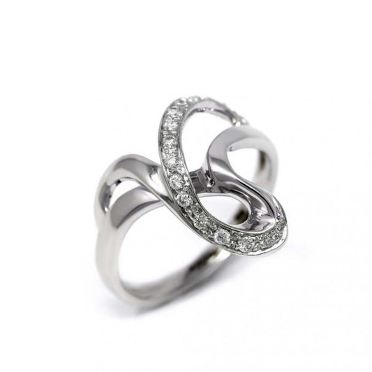 Anello Stilizzato con 16 Diamanti CT. 0.25