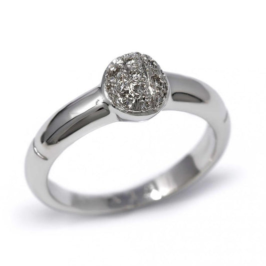 Anello Stilizzato con 17 Diamanti CT 0.11