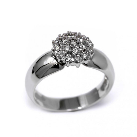 Anello Stilizzato con 19 Diamanti CT 0.49
