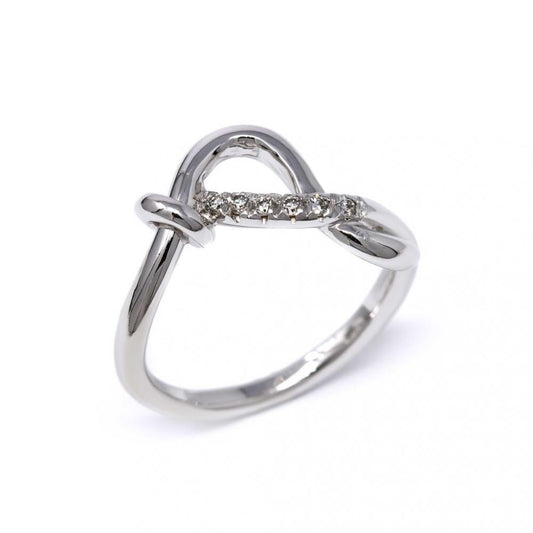 Anello Stilizzato con Diamanti CT 0.10