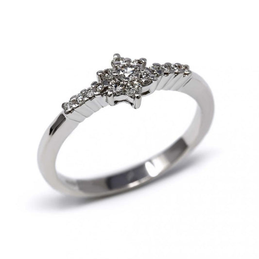Anello Stilizzato con Diamanti CT 0.29