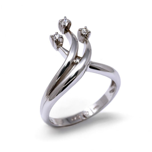 Anello Trilogy con Diamanti Bianchi CT 0.09