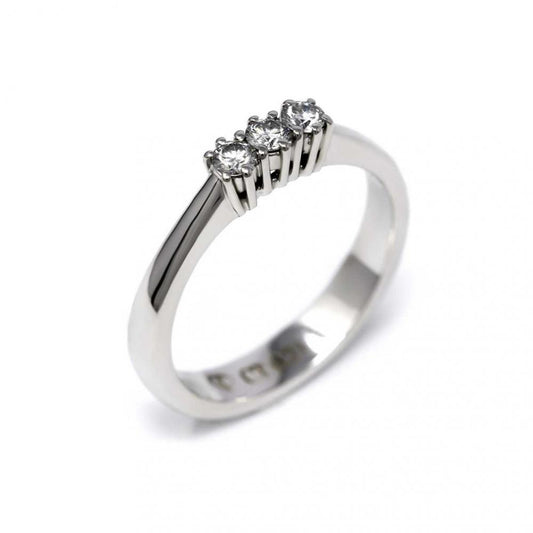 Anello Trilogy con Diamanti CT 0.21