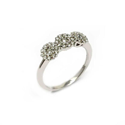 Anello Trilogy Rosetta con Diamanti CT 0.42