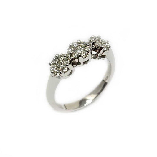 Anello Trilogy Rosetta con Diamanti CT 0.48
