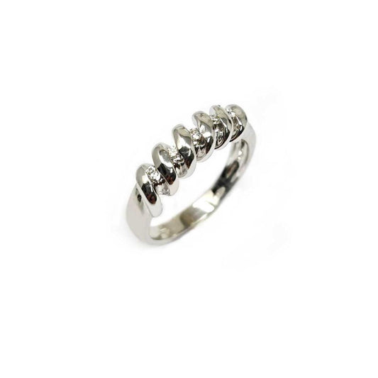 Anello Veretta con Diamanti CT 0.08