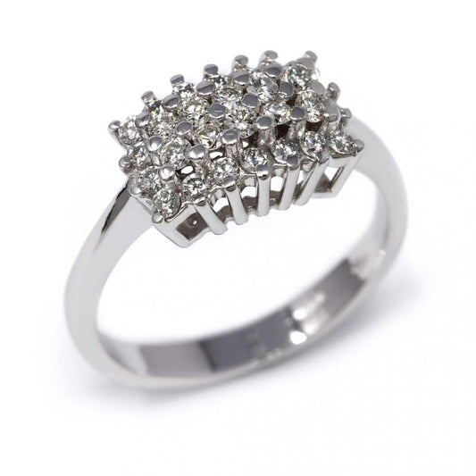 Anello Veretta Stilizzata con Diamanti CT 0.70