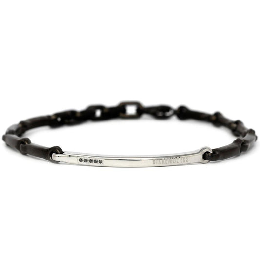 Bracciale Bicolore Uomo con Diamanti CT 0.05 Bikkembergs