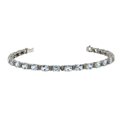 Bracciale con Acquamarina CT 7.20 e Diamanti CT 0.38
