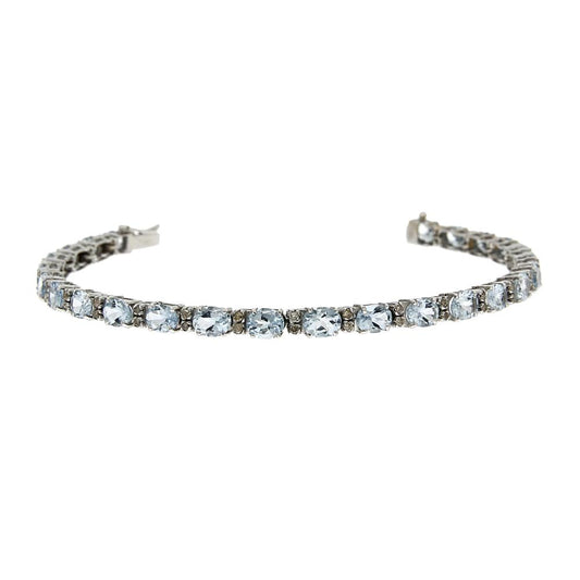 Bracciale con Acquamarina CT 7.20 e Diamanti CT 0.38