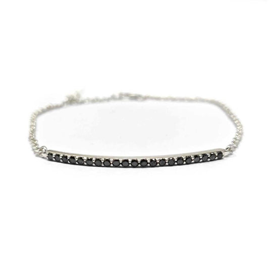 Bracciale con Diamanti Neri CT 0.36 in Oro 9kt