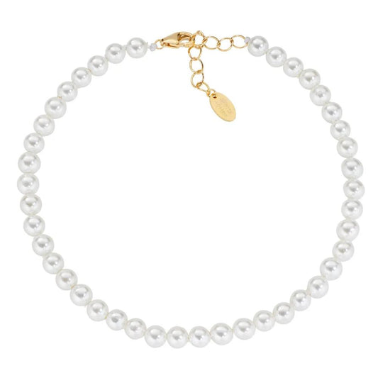 Bracciale con Perle di Cristallo 6 mm Ref.BRPE60SWGB16