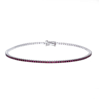 Bracciale in Oro Bianco con Rubini CT 2.45