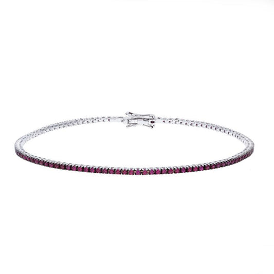 Bracciale in Oro Bianco con Rubini CT 2.45