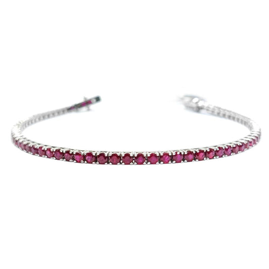 Bracciale in Oro Bianco con Rubini CT 5.50