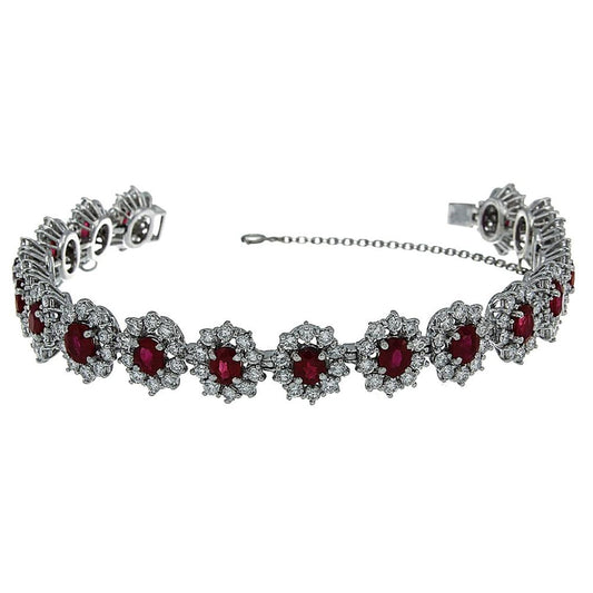 Bracciale con Rubini CT 9.34 e Diamanti CT 5.50