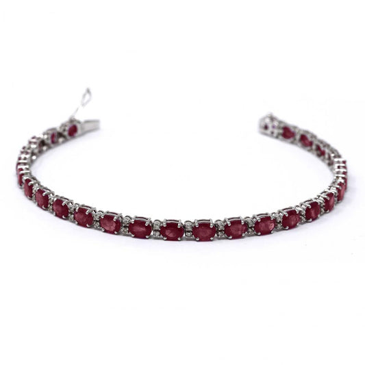 Bracciale con Rubini CT 10,60 e Diamanti CT 0.50