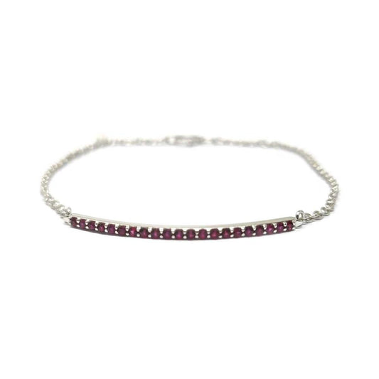 Bracciale con Rubini CT 0.41 in Oro 9kt