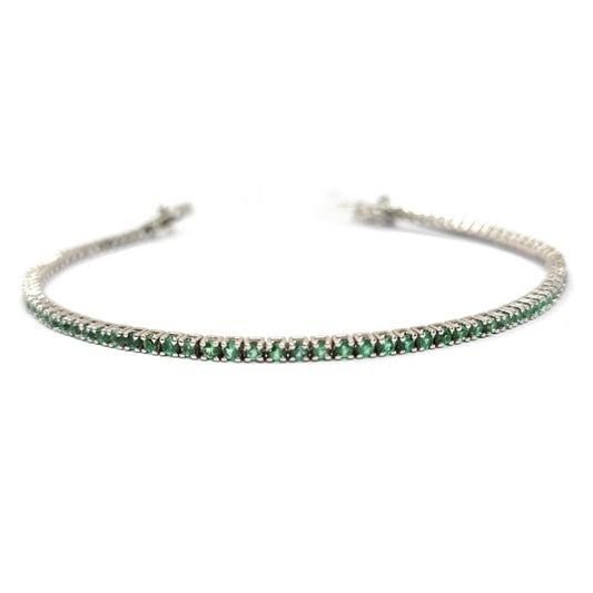 Bracciale in Oro Bianco con Smeraldi CT 2.00