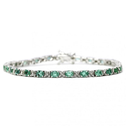 Bracciale con Smeraldi CT 4.00 e Diamanti CT 0.90