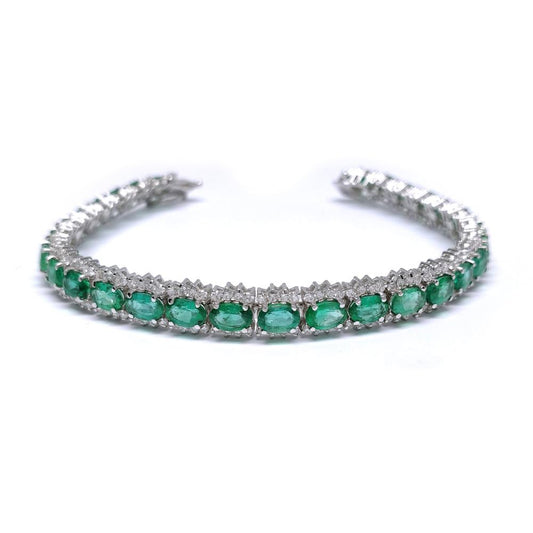 Bracciale con Smeraldi CT 12.76 e Diamanti CT 3.03