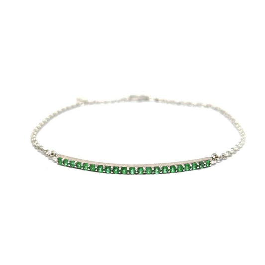 Bracciale con Smeraldi CT 0.26 in Oro 9kt