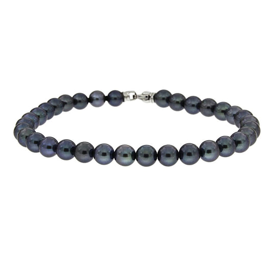 Bracciale di Perle Grigio Freshwater 5/5.5 mm