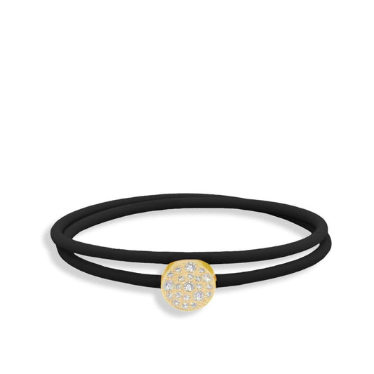 Bracciale Gummy Nero e Bianco Dorato ALISEI