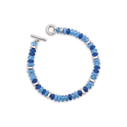 Bracciale in acciaio lucido con trattamento PVD Oro Bianco OPS.