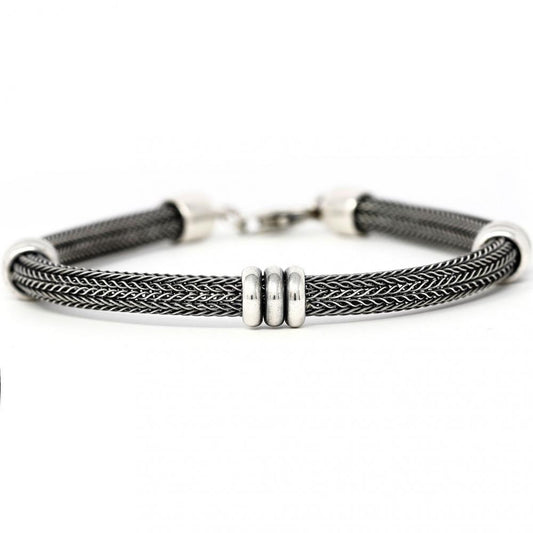 Bracciale in Argento 925 Tubolare cm 21