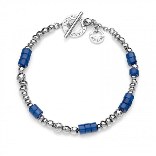 Bracciale in argento bianco con pietre blu UNOAERRE 5646