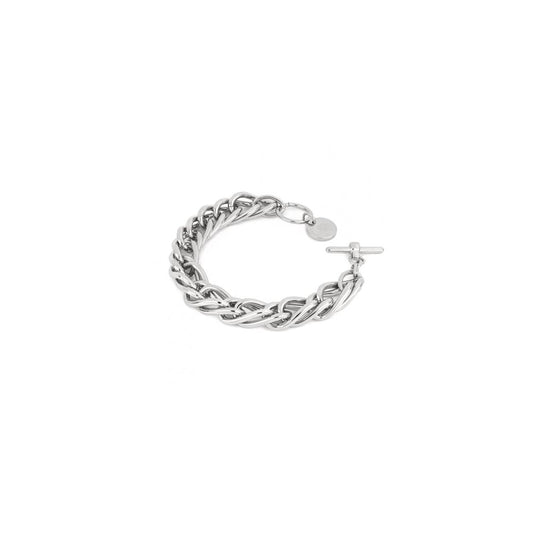 Bracciale in bronzo argentato con catena spiga Unoerre ref.1867