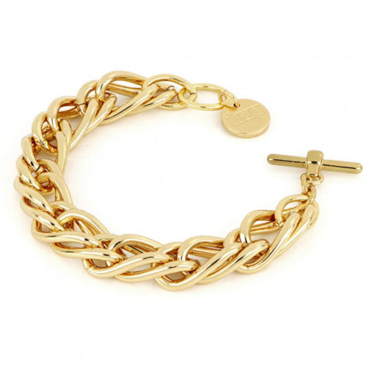 Bracciale in bronzo dorato con catena spiga UNOAERRE 1865