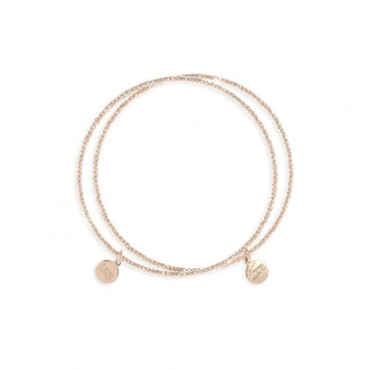 Bracciale in bronzo dorato rosa UNOAERRE