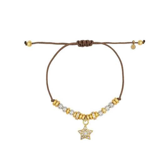 Bracciale Loop Stella Bianca Dorata ALISEI