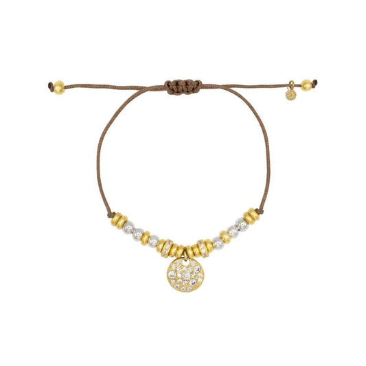 Bracciale Loop Tondo Bianco Dorato ALISEI
