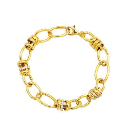 Bracciale Maglie Ovali con Zirconi ALISEI
