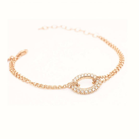 Bracciale Rolò Doppia con Ovale Pavè ALISEI