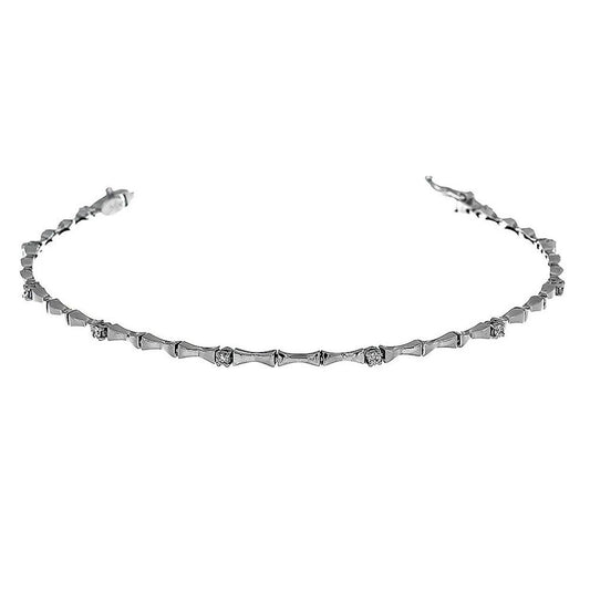 Bracciale Semirigido  con 10 Diamanti CT 0.20
