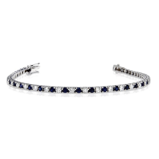 Bracciale Tennis con Zaffiri CT 2.57 e Diamanti CT 2.10