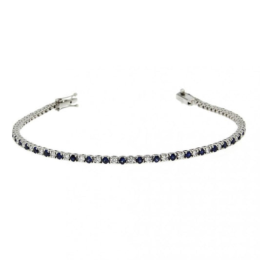 Bracciale Tennis con Zaffiri CT 1.58 e Diamanti CT 1.10
