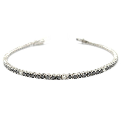 Bracciale Tennis con Diamanti CT 0.48 VS1 F Neri CT 3.19
