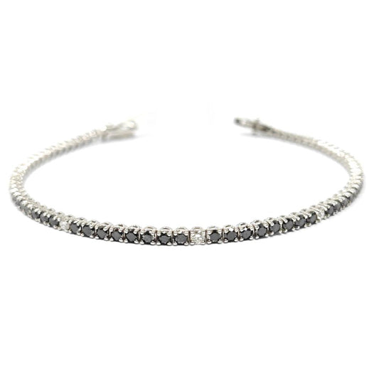 Bracciale Tennis con Diamanti CT 0.48 VS1 F Neri CT 3.19