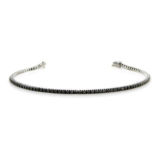 Bracciale Tennis con Diamanti Neri CT 0.70