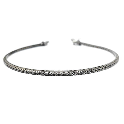 Bracciale Tennis con Diamanti Neri CT 0.80